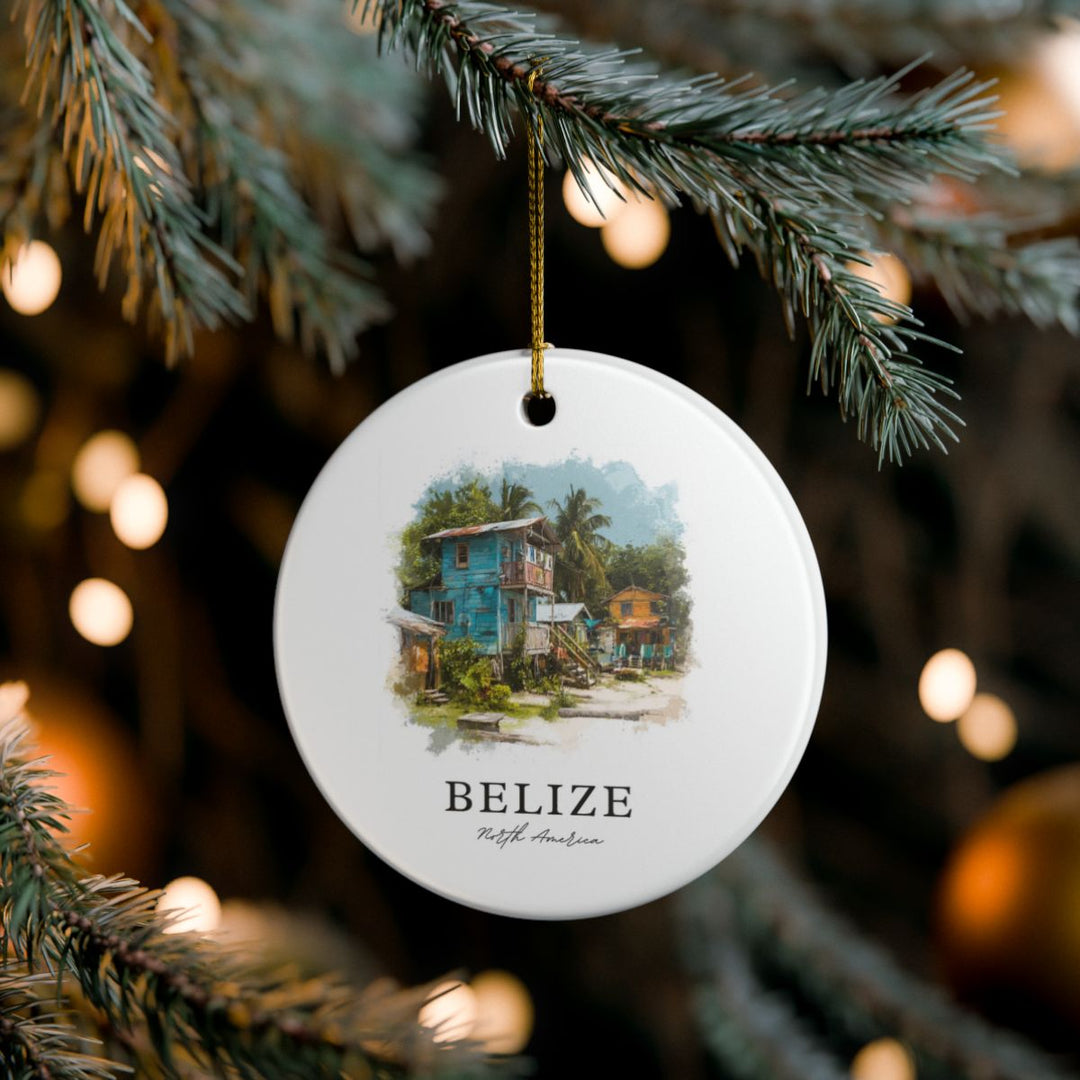 Belize Ornament: Unique Belize Souvenir, Belize Xmas Decor, and Authentic Belize Gift