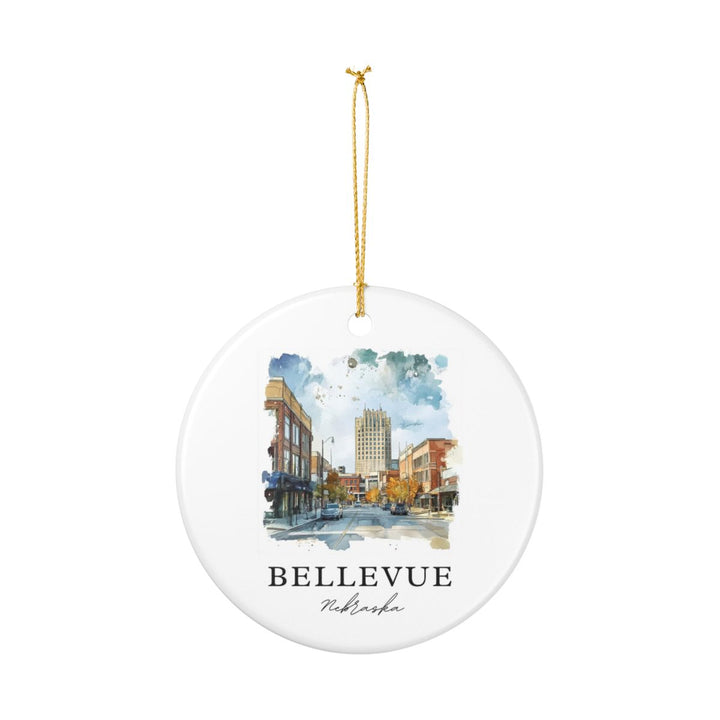 Bellevue Nebraska USA Ornament: Unique Bellevue Souvenir, Bellevue Nebraska Xmas Decor, and Authentic Bellevue Gift