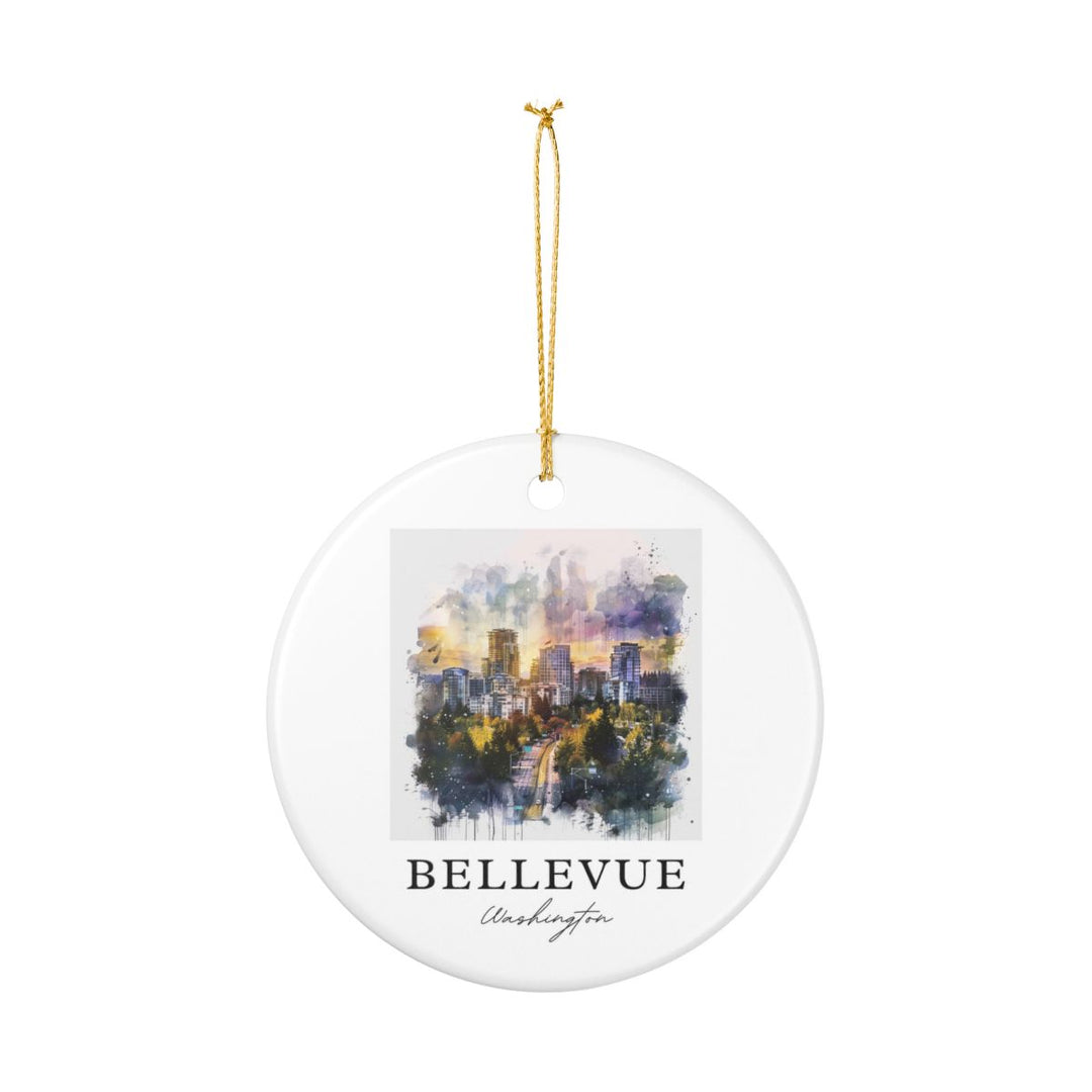 Bellevue Washington Ornament: Unique Bellevue Souvenir, Bellevue Washington Xmas Decor, and Authentic Bellevue Gift