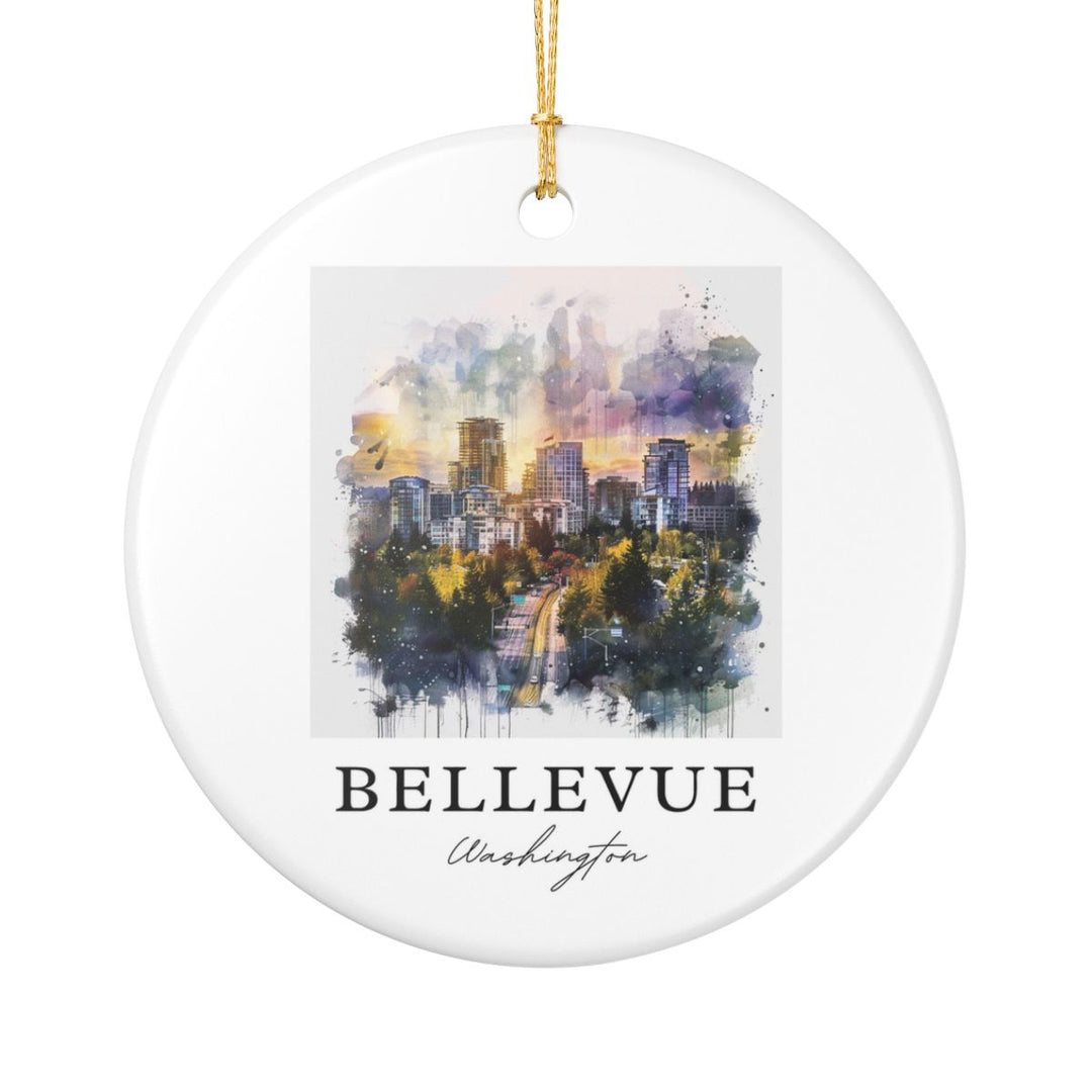 Bellevue Washington Ornament: Unique Bellevue Souvenir, Bellevue Washington Xmas Decor, and Authentic Bellevue Gift