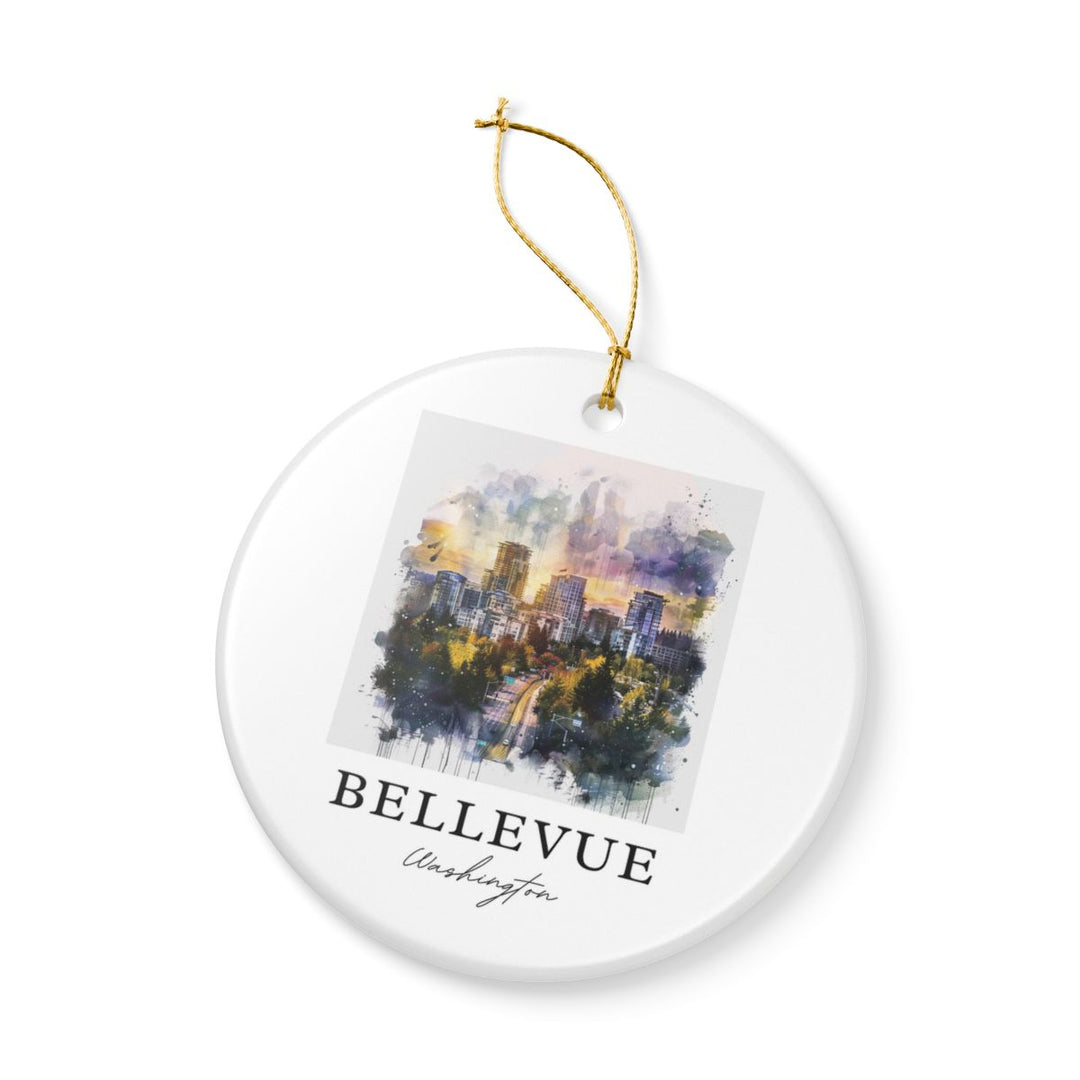Bellevue Washington Ornament: Unique Bellevue Souvenir, Bellevue Washington Xmas Decor, and Authentic Bellevue Gift