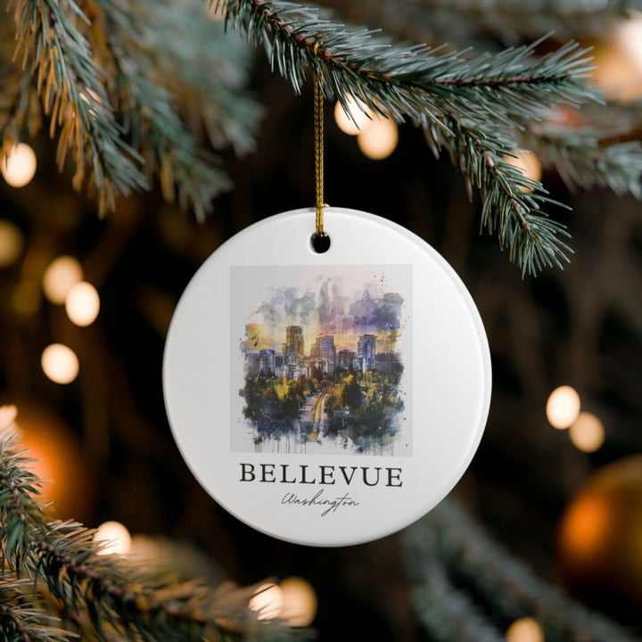 Bellevue Washington Ornament: Unique Bellevue Souvenir, Bellevue Washington Xmas Decor, and Authentic Bellevue Gift