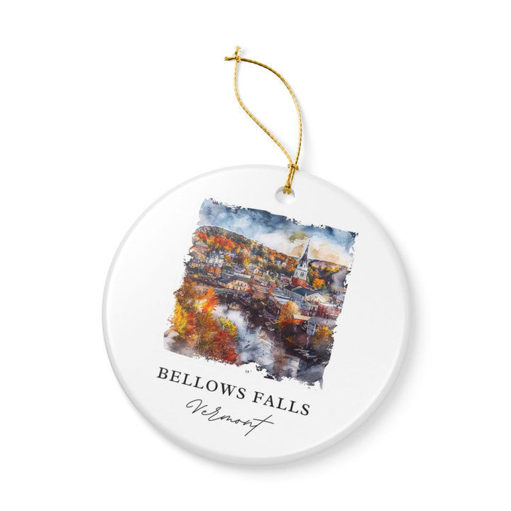 Bellows Falls Vermont Vermont Ornament: Unique Bellows Falls Vermont Souvenir, Bellows Falls Vermont Vermont Xmas Decor, and Authentic Bellows Falls Vermont Gift
