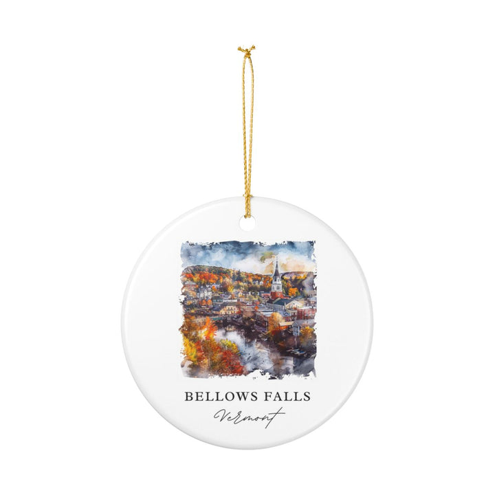 Bellows Falls Vermont Vermont Ornament: Unique Bellows Falls Vermont Souvenir, Bellows Falls Vermont Vermont Xmas Decor, and Authentic Bellows Falls Vermont Gift
