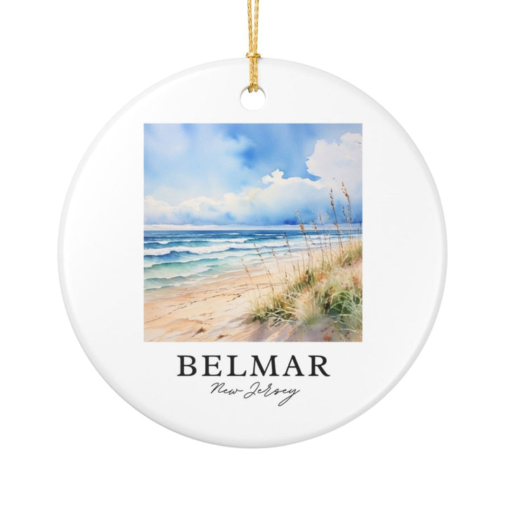 Belmar New Jersey Ornament: Unique Belmar Souvenir, Belmar New Jersey Xmas Decor, and Authentic Belmar Gift