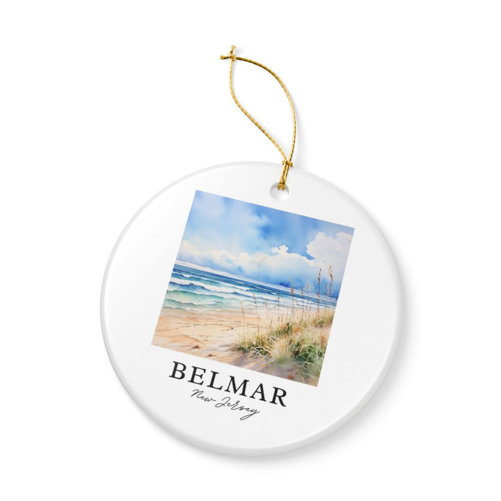 Belmar New Jersey Ornament: Unique Belmar Souvenir, Belmar New Jersey Xmas Decor, and Authentic Belmar Gift