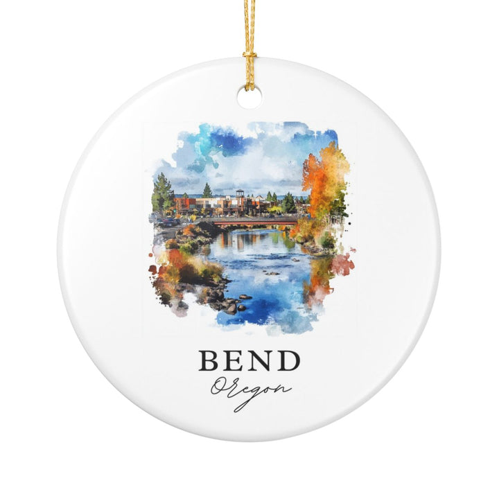 Bend Oregon USA Ornament: Unique Bend Souvenir, Bend Oregon Xmas Decor, and Authentic Bend Gift