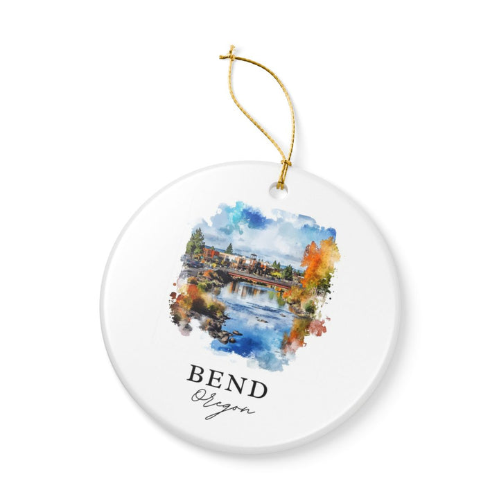 Bend Oregon USA Ornament: Unique Bend Souvenir, Bend Oregon Xmas Decor, and Authentic Bend Gift