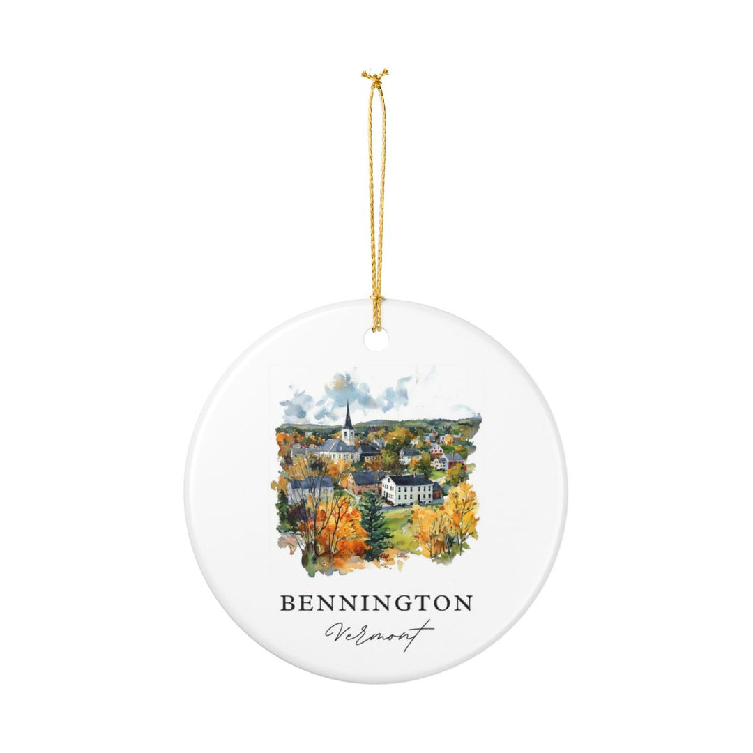 Bennington Vermont USA Ornament: Unique Bennington Souvenir, Bennington Vermont Xmas Decor, and Authentic Bennington Gift