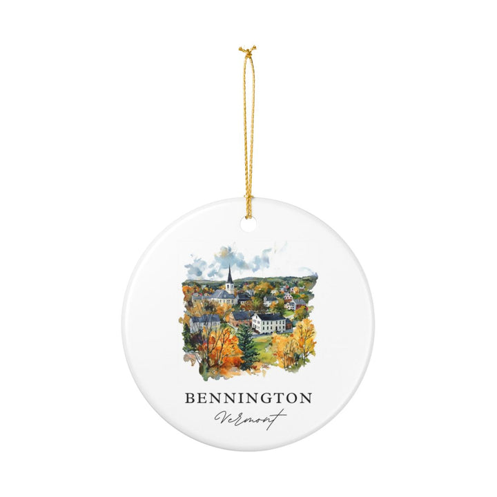 Bennington Vermont USA Ornament: Unique Bennington Souvenir, Bennington Vermont Xmas Decor, and Authentic Bennington Gift