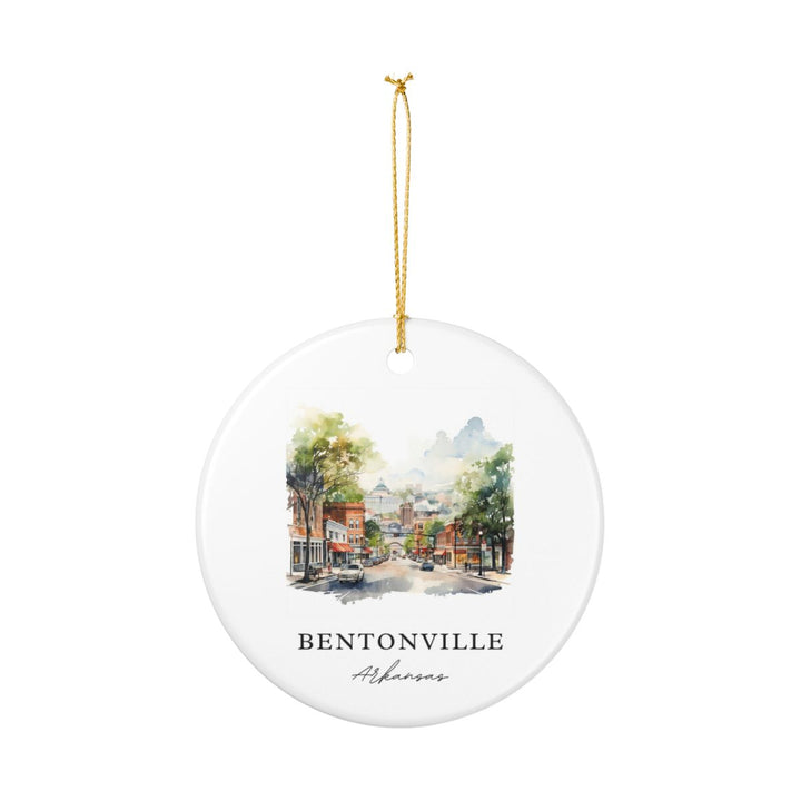 Bentonville Arkansas Ornament: Unique Bentonville Souvenir, Bentonville Arkansas Xmas Decor, and Authentic Bentonville Gift