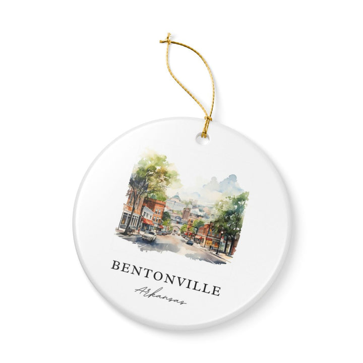 Bentonville Arkansas Ornament: Unique Bentonville Souvenir, Bentonville Arkansas Xmas Decor, and Authentic Bentonville Gift