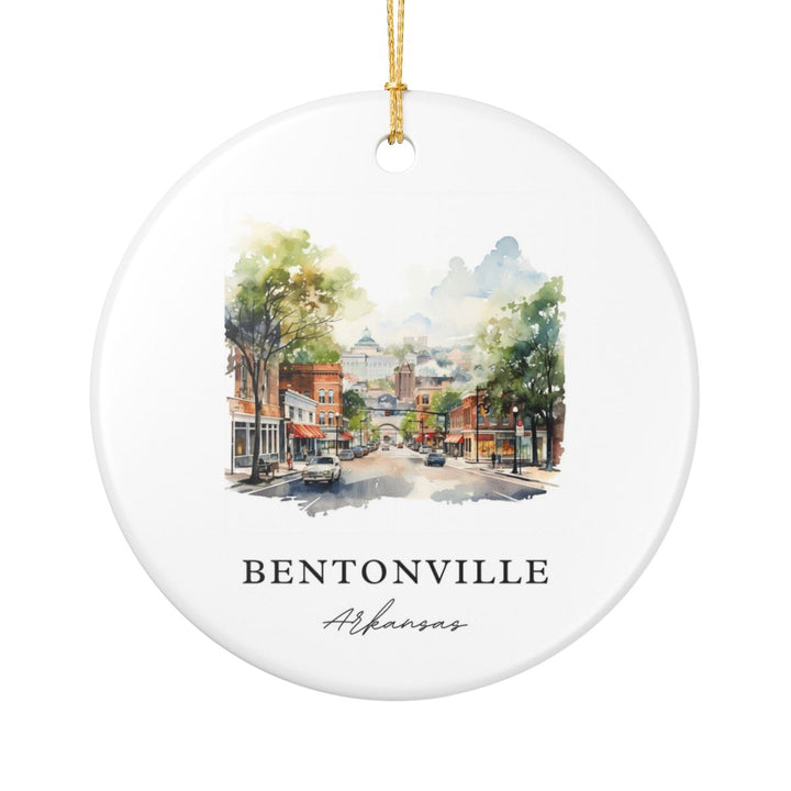 Bentonville Arkansas Ornament: Unique Bentonville Souvenir, Bentonville Arkansas Xmas Decor, and Authentic Bentonville Gift