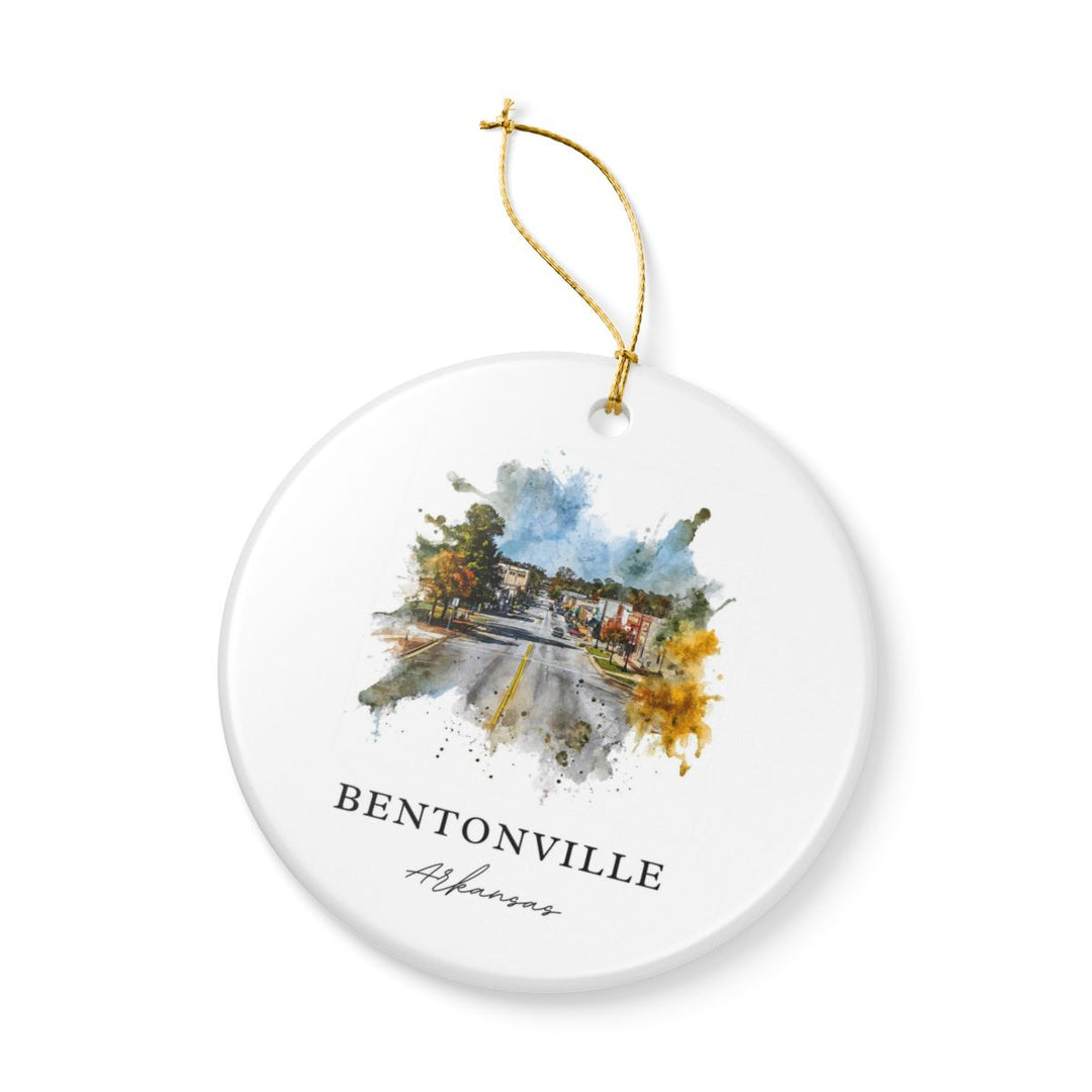 Bentonville Arkansas Ornament: Unique Bentonville Souvenir, Bentonville Arkansas Xmas Decor, and Authentic Bentonville Gift