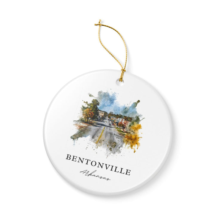 Bentonville Arkansas Ornament: Unique Bentonville Souvenir, Bentonville Arkansas Xmas Decor, and Authentic Bentonville Gift