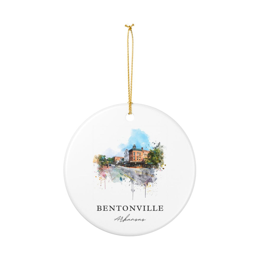 Bentonville Arkansas Ornament: Unique Bentonville Souvenir, Bentonville Arkansas Xmas Decor, and Authentic Bentonville Gift