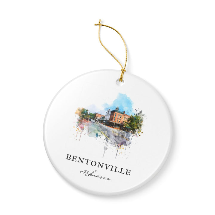 Bentonville Arkansas Ornament: Unique Bentonville Souvenir, Bentonville Arkansas Xmas Decor, and Authentic Bentonville Gift