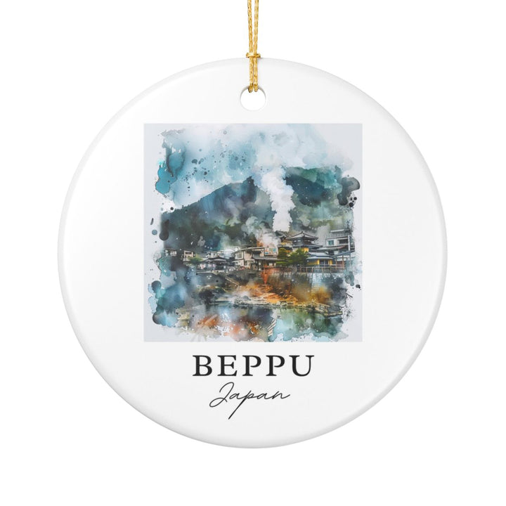 Beppu Japan Ornament: Unique Beppu Japan Souvenir, Beppu Japan Xmas Decor, and Authentic Beppu Japan Gift