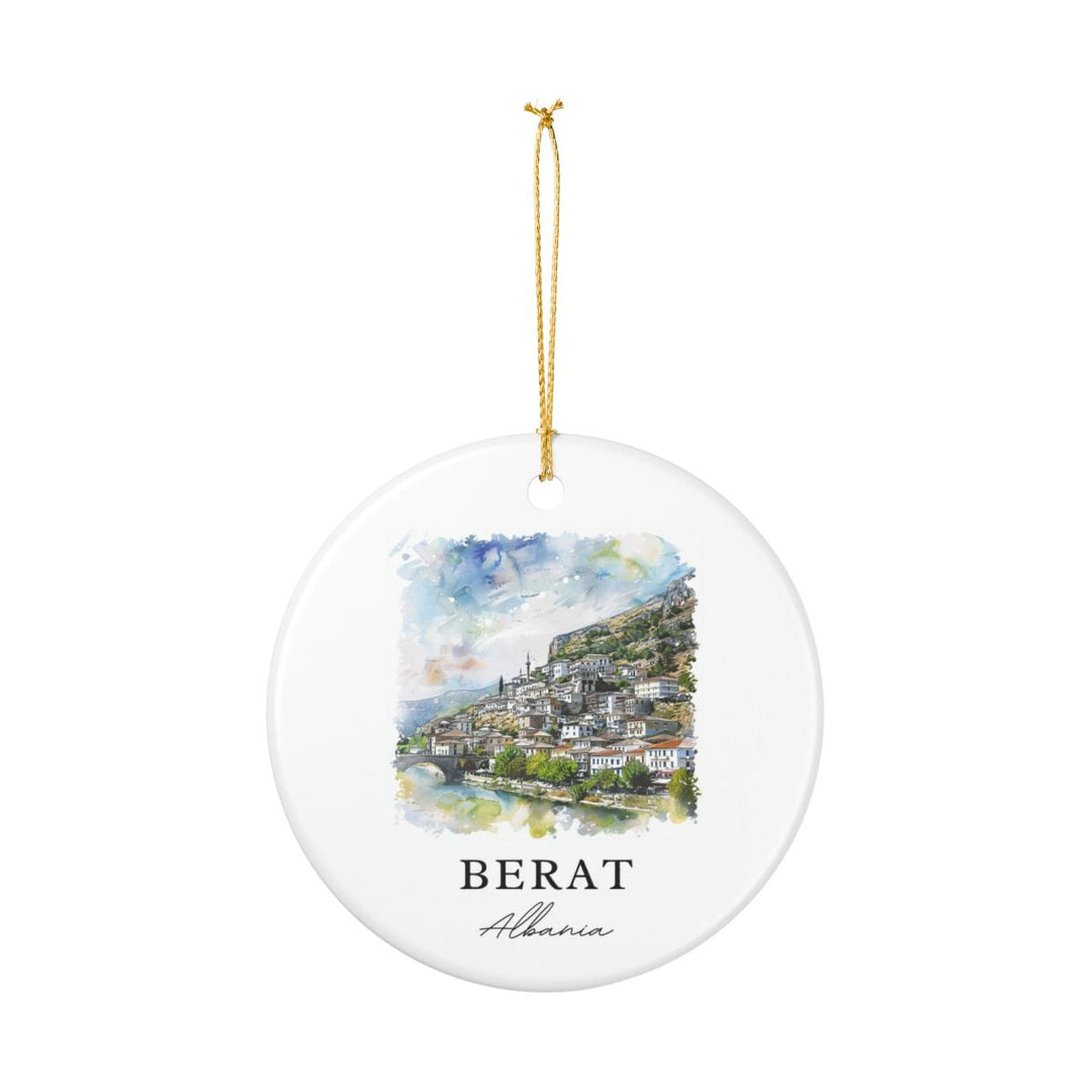 Berat Albania Ornament: Unique Berat Albania Souvenir, Berat Albania Xmas Decor, and Authentic Berat Albania Gift