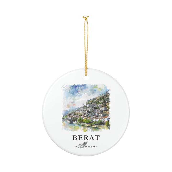 Berat Albania Ornament: Unique Berat Albania Souvenir, Berat Albania Xmas Decor, and Authentic Berat Albania Gift