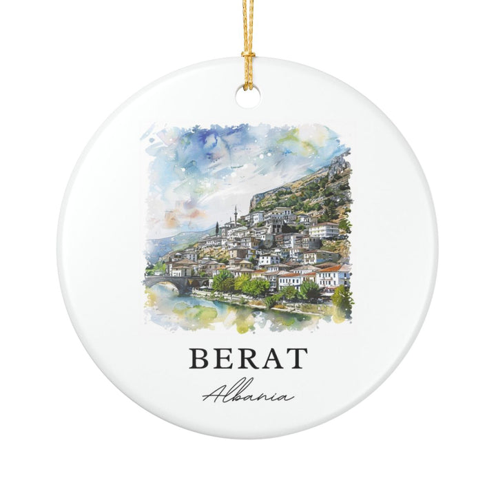 Berat Albania Ornament: Unique Berat Albania Souvenir, Berat Albania Xmas Decor, and Authentic Berat Albania Gift
