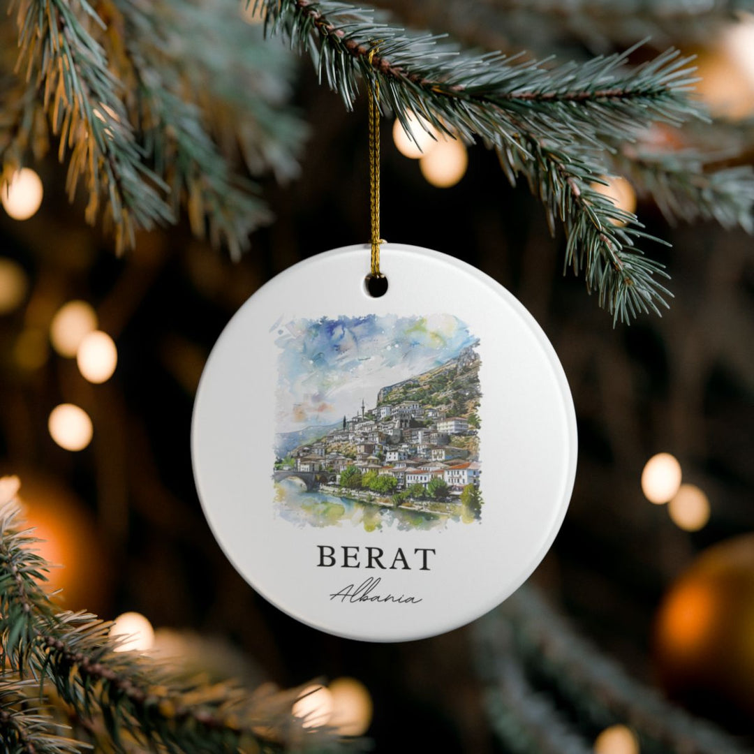 Berat Albania Ornament: Unique Berat Albania Souvenir, Berat Albania Xmas Decor, and Authentic Berat Albania Gift