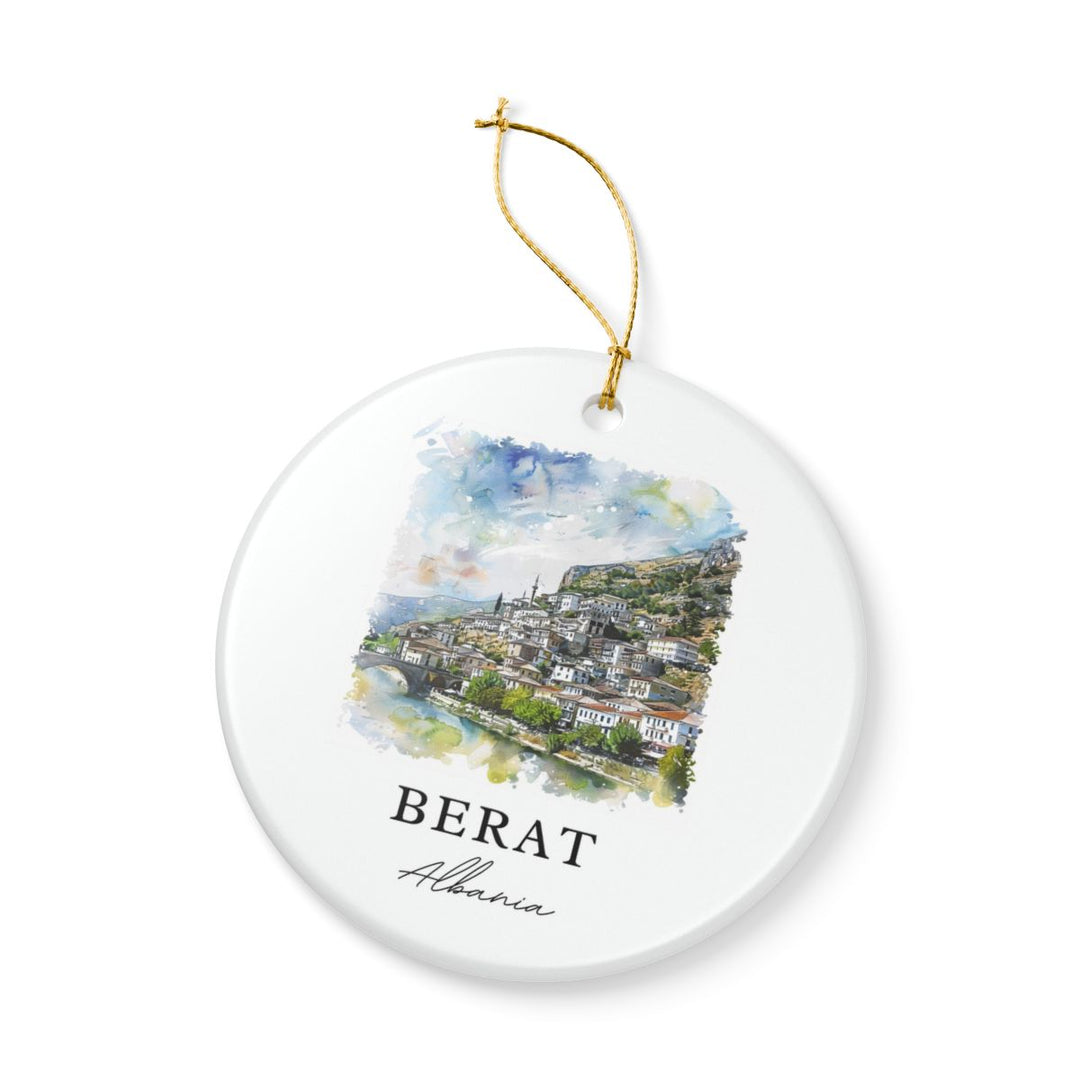 Berat Albania Ornament: Unique Berat Albania Souvenir, Berat Albania Xmas Decor, and Authentic Berat Albania Gift