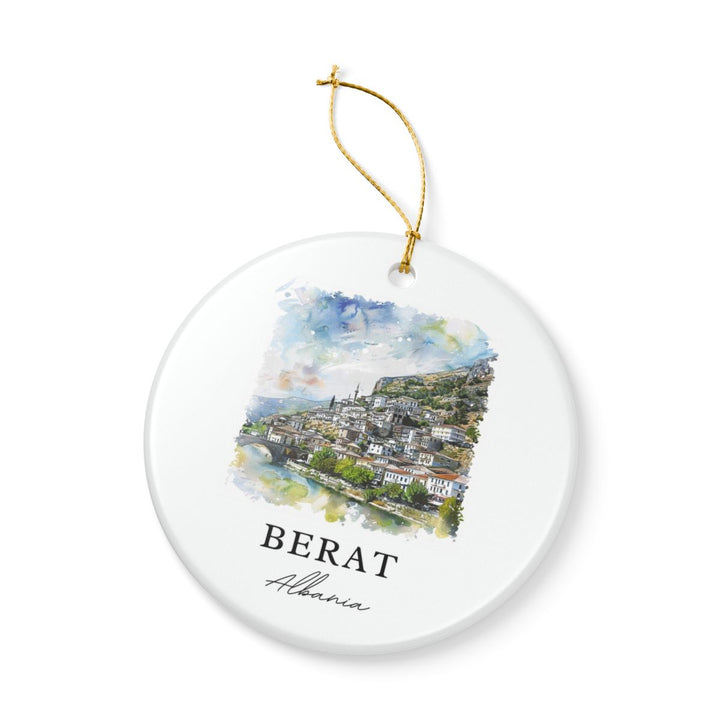 Berat Albania Ornament: Unique Berat Albania Souvenir, Berat Albania Xmas Decor, and Authentic Berat Albania Gift