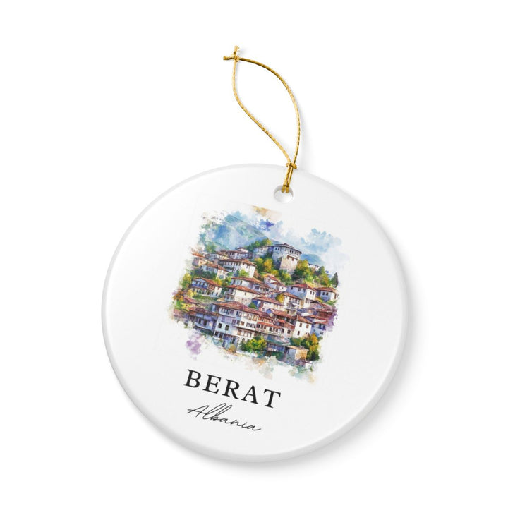 Berat Albania Ornament: Unique Berat Albania Souvenir, Berat Albania Xmas Decor, and Authentic Berat Albania Gift