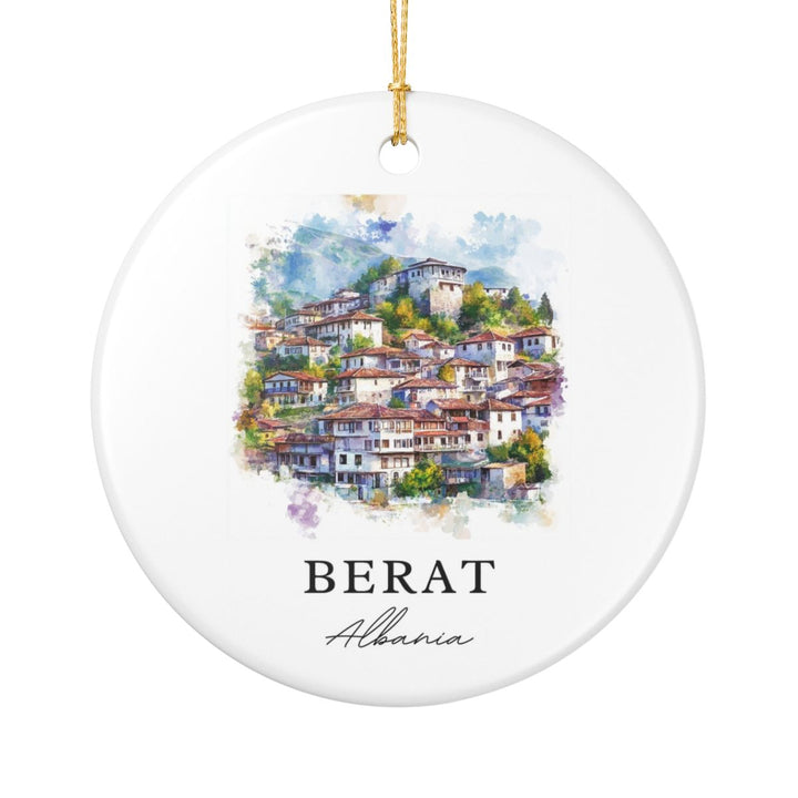 Berat Albania Ornament: Unique Berat Albania Souvenir, Berat Albania Xmas Decor, and Authentic Berat Albania Gift