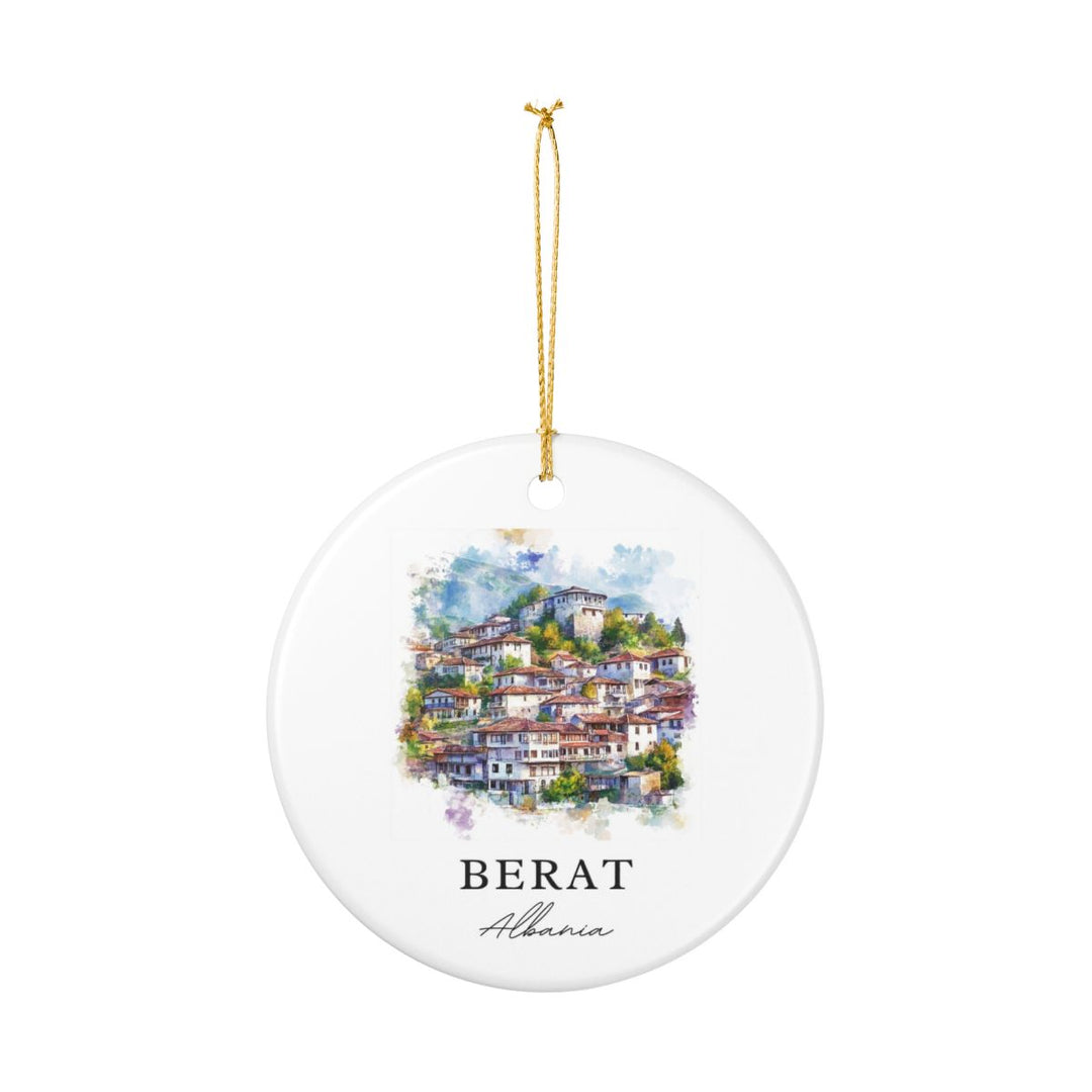 Berat Albania Ornament: Unique Berat Albania Souvenir, Berat Albania Xmas Decor, and Authentic Berat Albania Gift