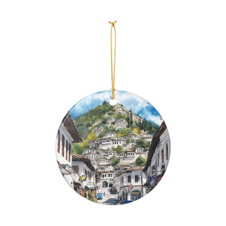 Berat Albania Ornament: Unique Berat Albania Souvenir, Berat Albania Xmas Decor, and Authentic Berat Albania Gift