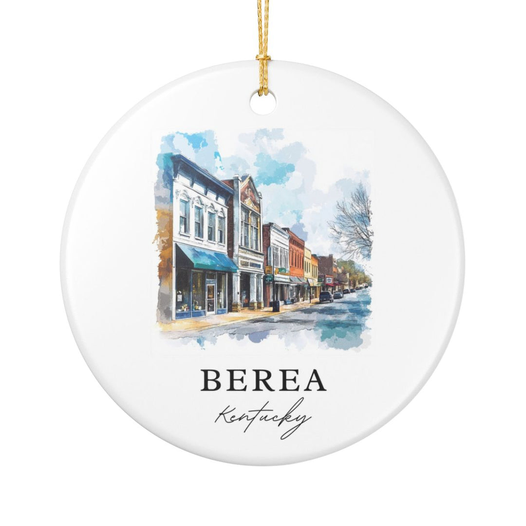 Berea Kentucky USA Ornament: Unique Berea Souvenir, Berea Kentucky Xmas Decor, and Authentic Berea Gift