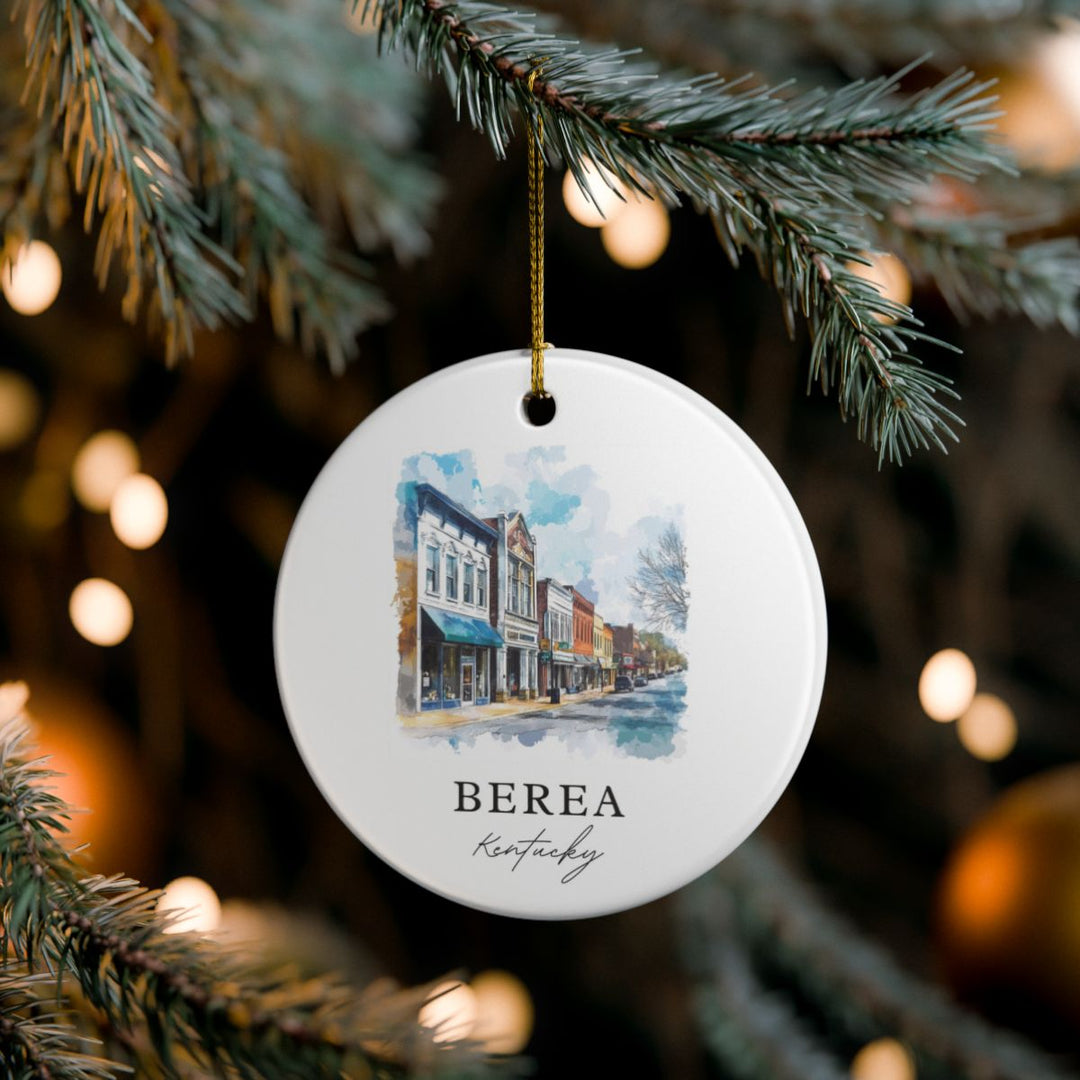 Berea Kentucky USA Ornament: Unique Berea Souvenir, Berea Kentucky Xmas Decor, and Authentic Berea Gift