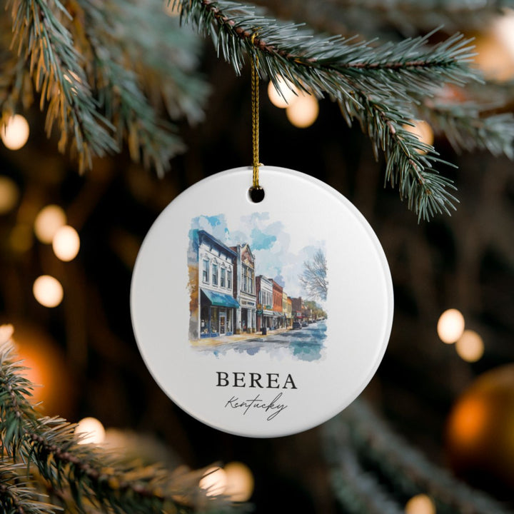 Berea Kentucky USA Ornament: Unique Berea Souvenir, Berea Kentucky Xmas Decor, and Authentic Berea Gift