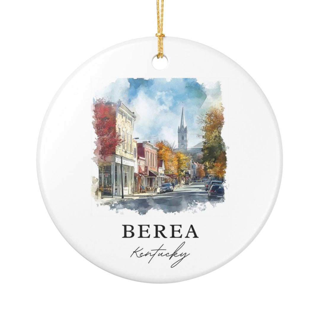 Berea Kentucky USA Ornament: Unique Berea Souvenir, Berea Kentucky Xmas Decor, and Authentic Berea Gift