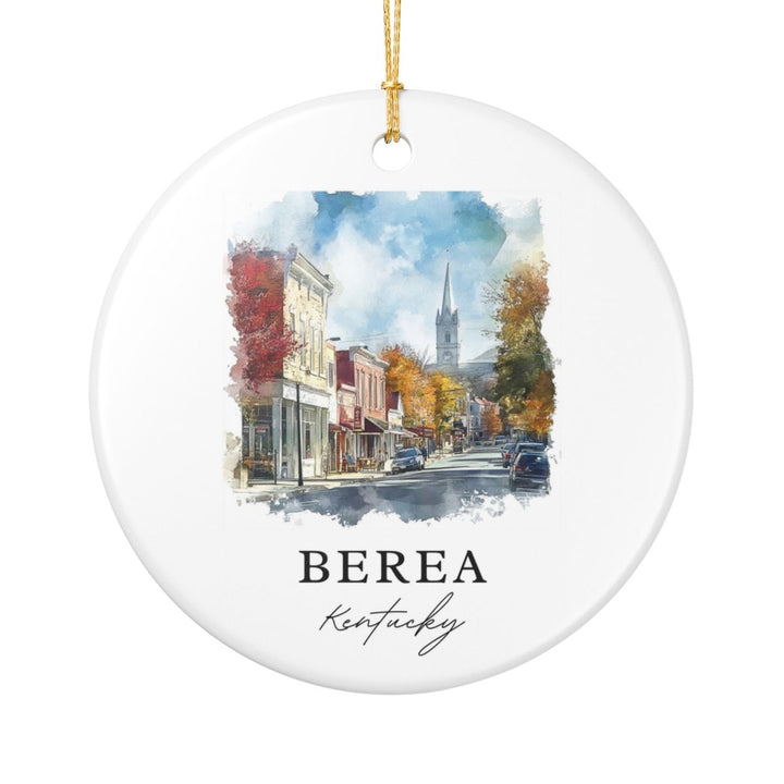 Berea Kentucky USA Ornament: Unique Berea Souvenir, Berea Kentucky Xmas Decor, and Authentic Berea Gift
