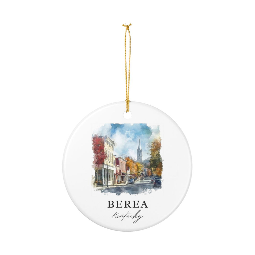 Berea Kentucky USA Ornament: Unique Berea Souvenir, Berea Kentucky Xmas Decor, and Authentic Berea Gift