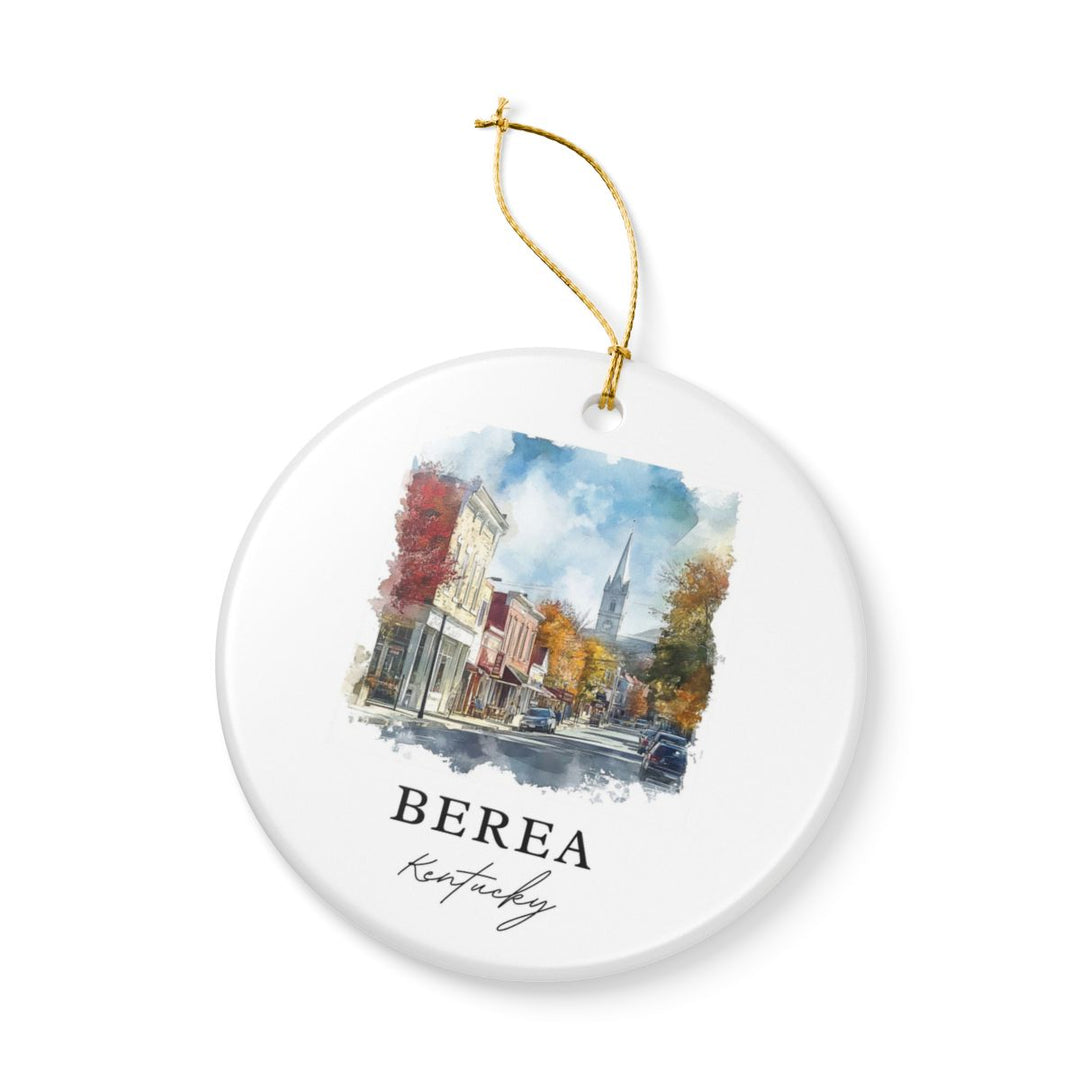 Berea Kentucky USA Ornament: Unique Berea Souvenir, Berea Kentucky Xmas Decor, and Authentic Berea Gift