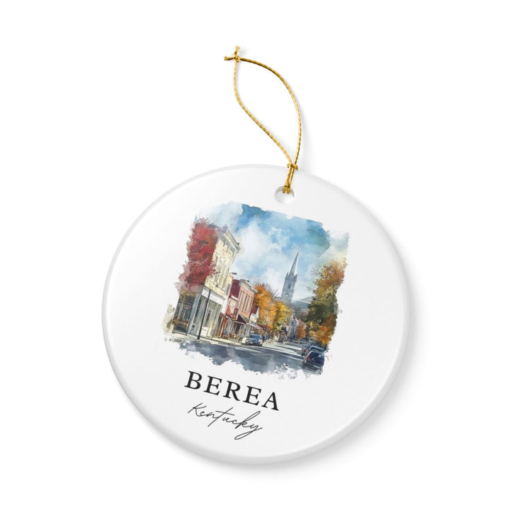 Berea Kentucky USA Ornament: Unique Berea Souvenir, Berea Kentucky Xmas Decor, and Authentic Berea Gift