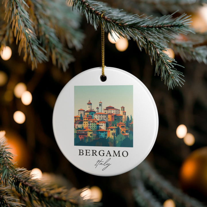 Bergamo Italy Ornament: Unique Bergamo Souvenir, Bergamo Italy Xmas Decor, and Authentic Bergamo Gift