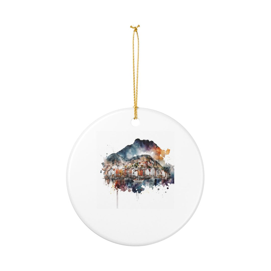 Bergen Norway Ornament: Unique Bergen Souvenir, Bergen Norway Xmas Decor, and Authentic Bergen Gift