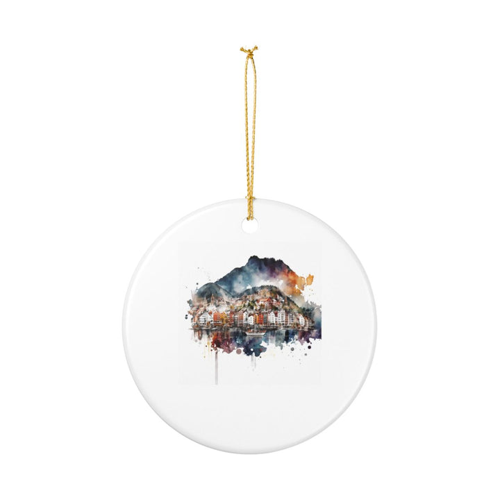 Bergen Norway Ornament: Unique Bergen Souvenir, Bergen Norway Xmas Decor, and Authentic Bergen Gift