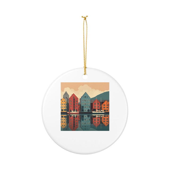 Bergen Norway Ornament: Unique Bergen Souvenir, Bergen Norway Xmas Decor, and Authentic Bergen Gift