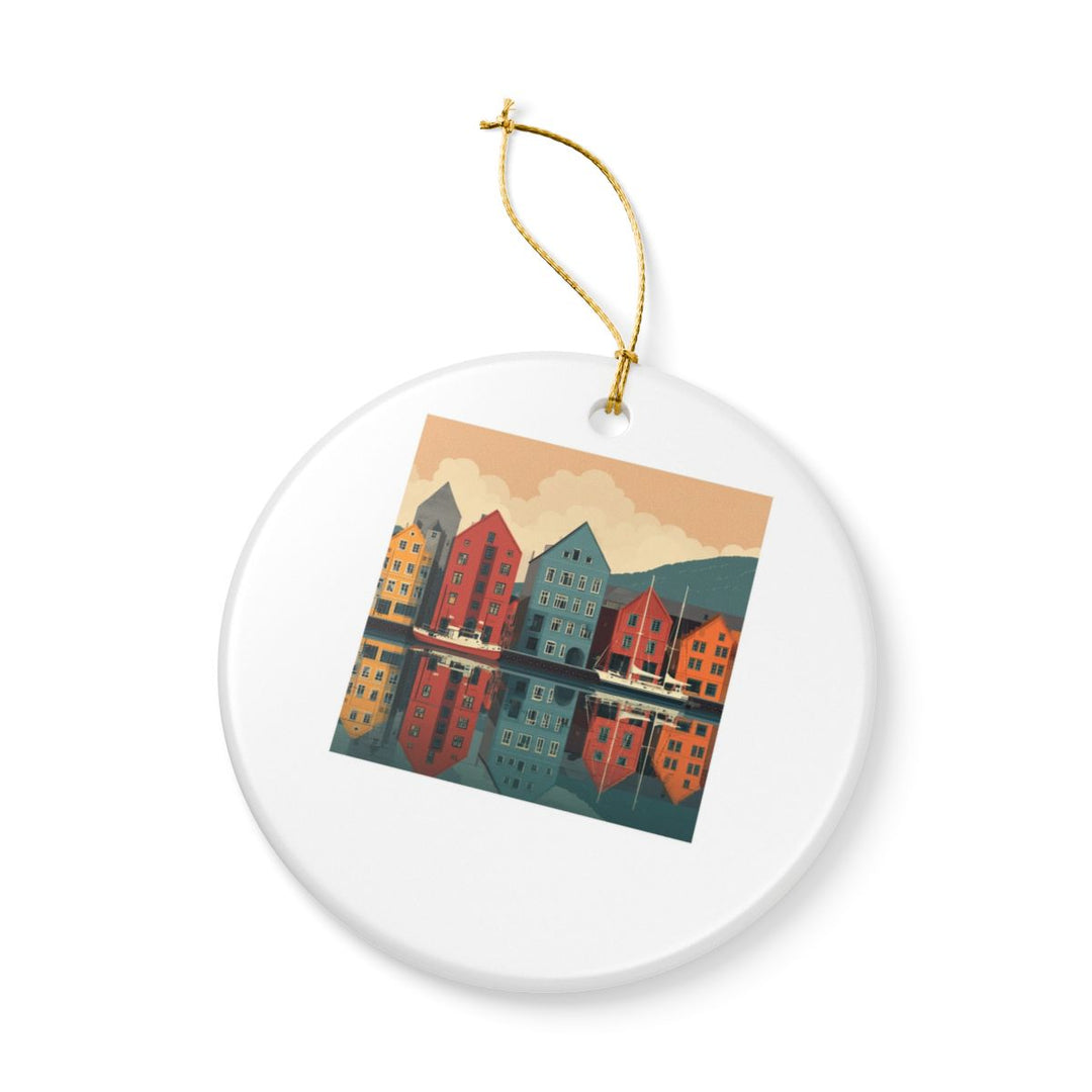 Bergen Norway Ornament: Unique Bergen Souvenir, Bergen Norway Xmas Decor, and Authentic Bergen Gift