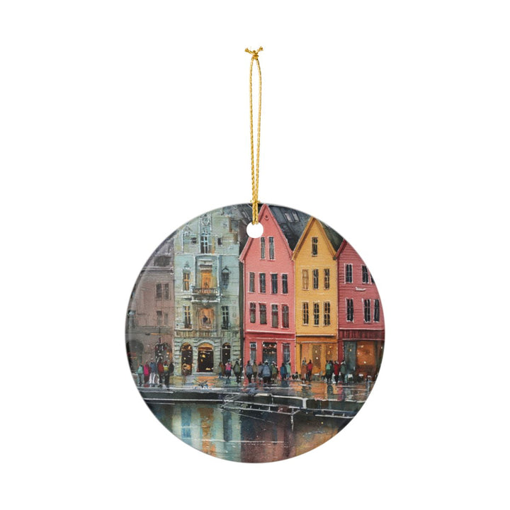 Bergen Norway Ornament: Unique Bergen Souvenir, Bergen Norway Xmas Decor, and Authentic Bergen Gift