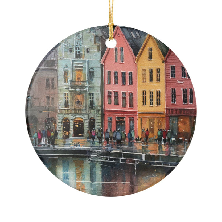 Bergen Norway Ornament: Unique Bergen Souvenir, Bergen Norway Xmas Decor, and Authentic Bergen Gift