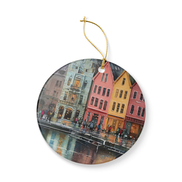 Bergen Norway Ornament: Unique Bergen Souvenir, Bergen Norway Xmas Decor, and Authentic Bergen Gift