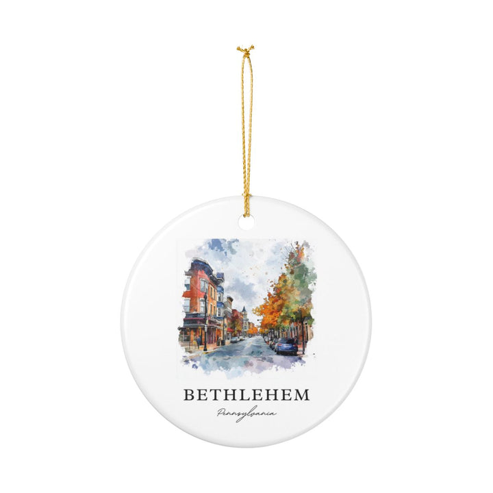Bethlehem Pennsylvania USA Ornament: Unique Bethlehem Souvenir, Bethlehem Pennsylvania Xmas Decor, and Authentic Bethlehem Gift