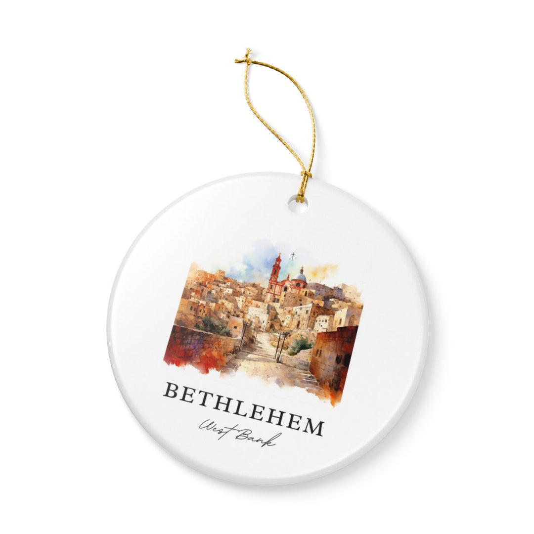 Bethlehem West Bank Ornament: Unique Bethlehem West Bank Souvenir, Bethlehem West Bank Xmas Decor, and Authentic Bethlehem West Bank Gift